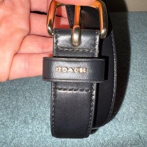 Women’s Coach Black Leather Belt